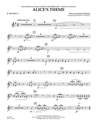 Alice's Theme (from Alice In Wonderland) - Bb Trumpet 2