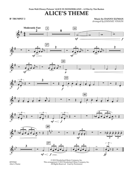 Alice's Theme (from Alice In Wonderland) - Bb Trumpet 2