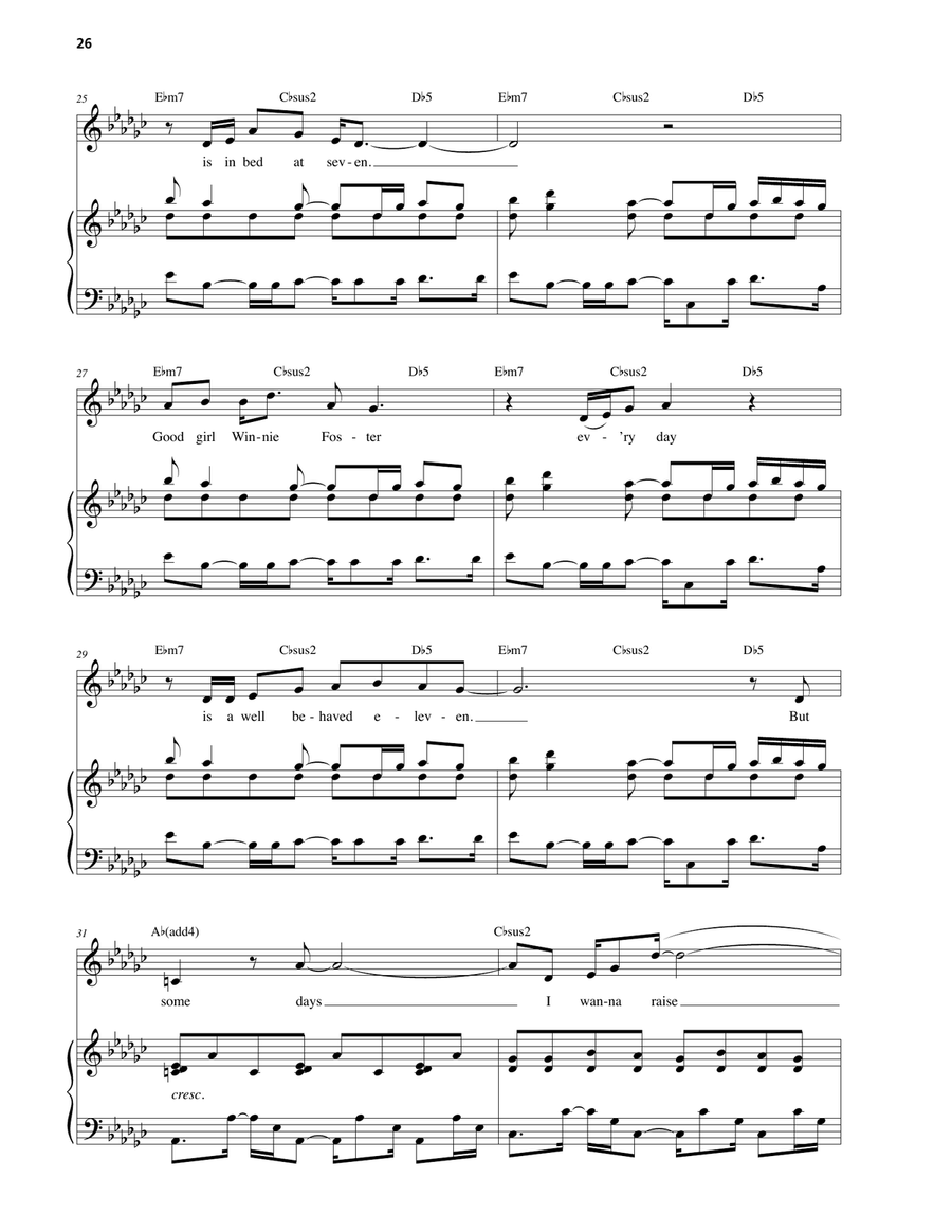 Good Girl Winnie Foster Piano, Vocal scores gallery preview page 4