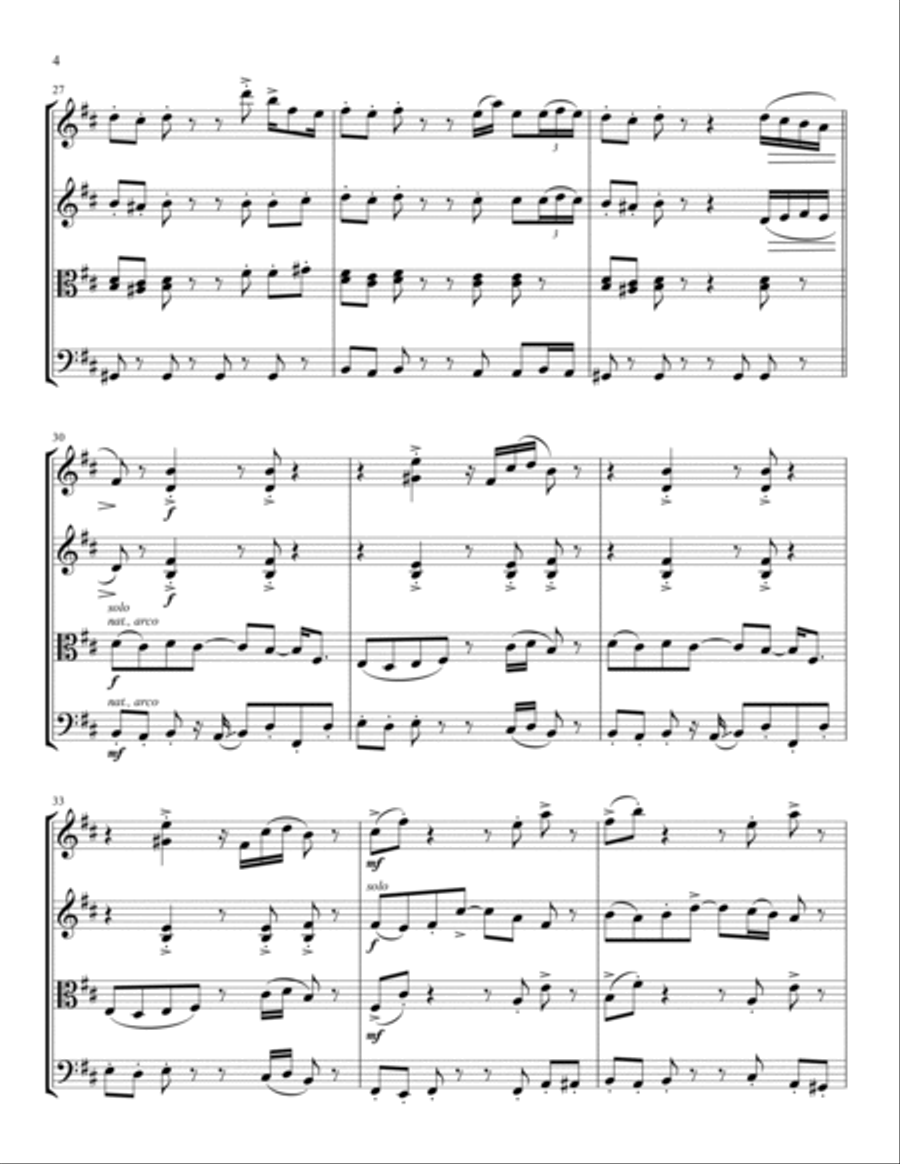 Bungle (arr. John O'Hara) - Conductor Score (Full Score) String Quartet scores gallery preview page 4