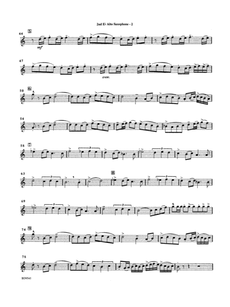Alvamar Overture: 2nd E-flat Alto Saxophone