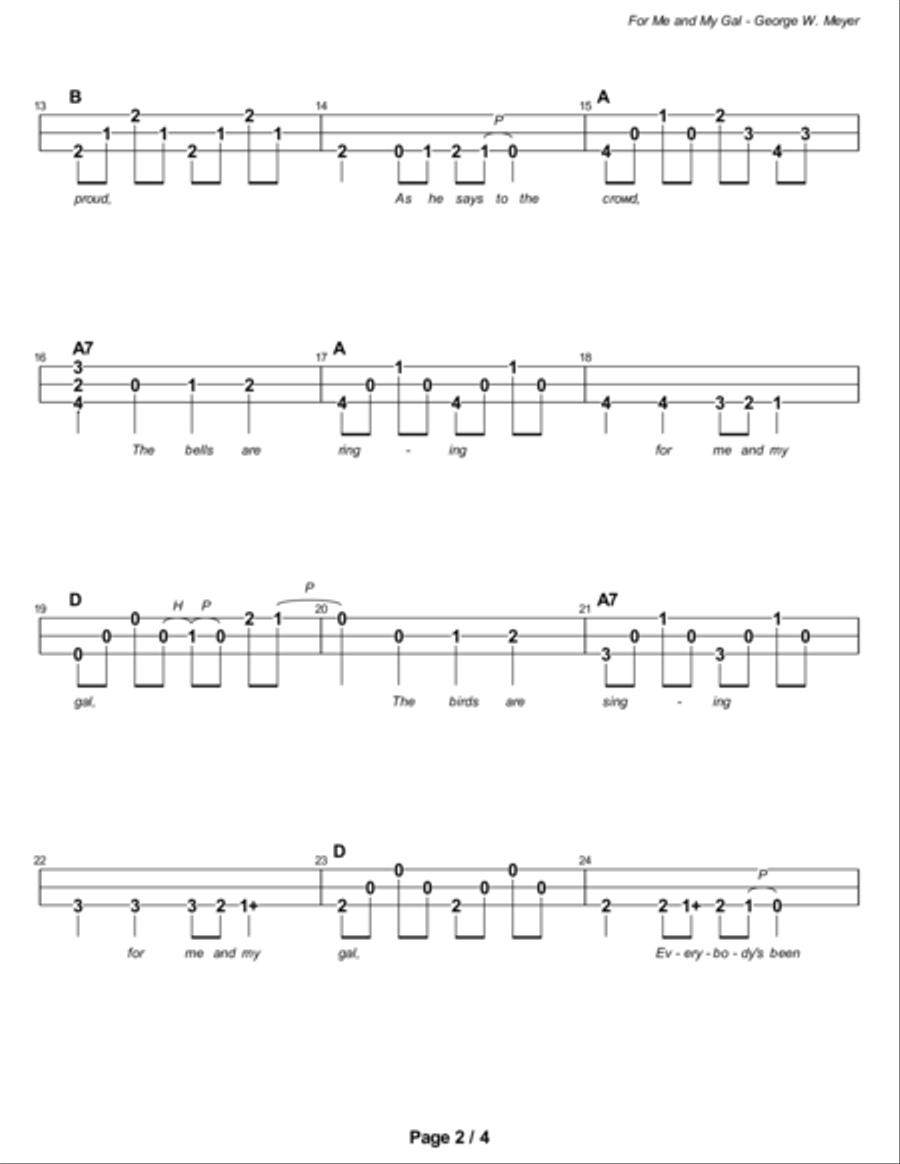 For Me and My Gal Dulcimer scores gallery preview page 3
