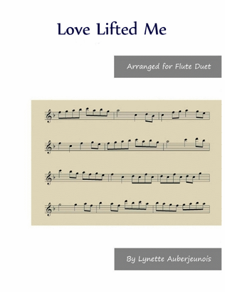 Book cover for Love Lifted Me - Flute Duet