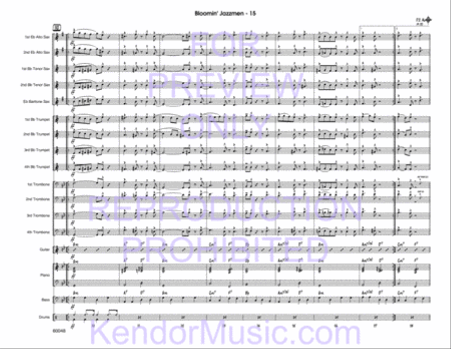 Bloomin' Jazzmen Bloomin' Jazzmen Jazz Ensemble scores gallery preview page 17
