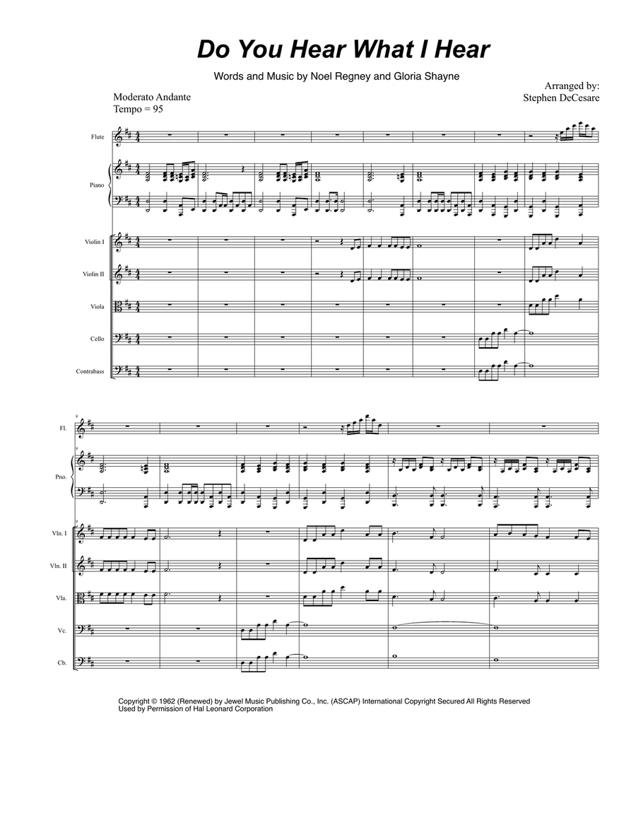 Do You Hear What I Hear String Orchestra scores gallery preview page 1