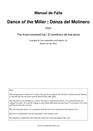 Book cover for Dance of the Miller (Danza del Molinero) from from The Three-Cornered Hat