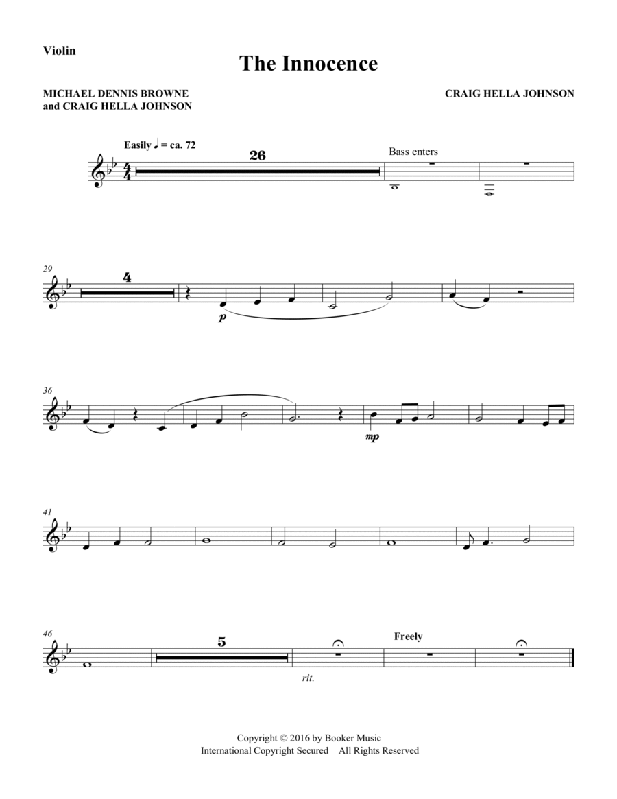 The Innocence (from Considering Matthew Shepard) - Violin Choir scores gallery preview page 1