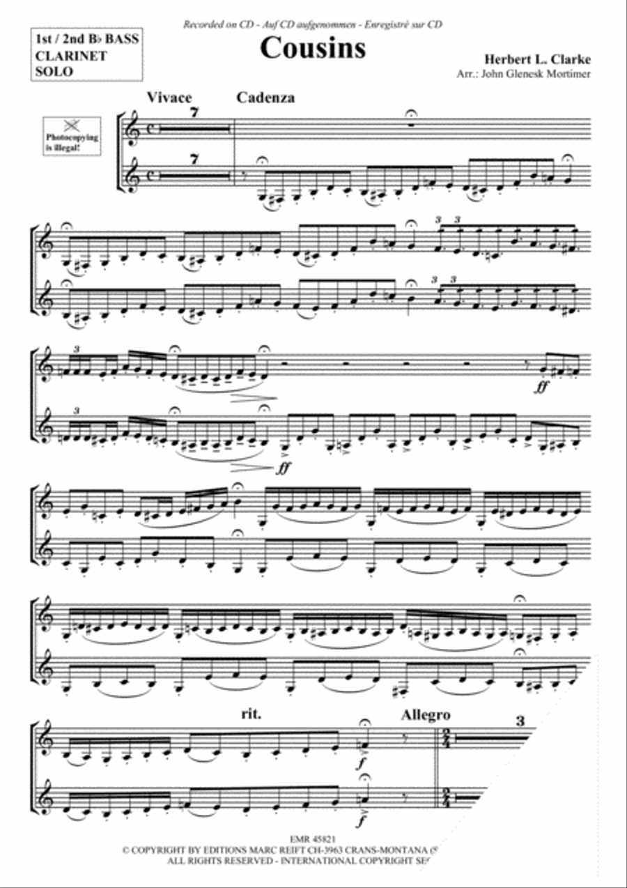 Cousins Cousins Bass Clarinet scores gallery preview page 3