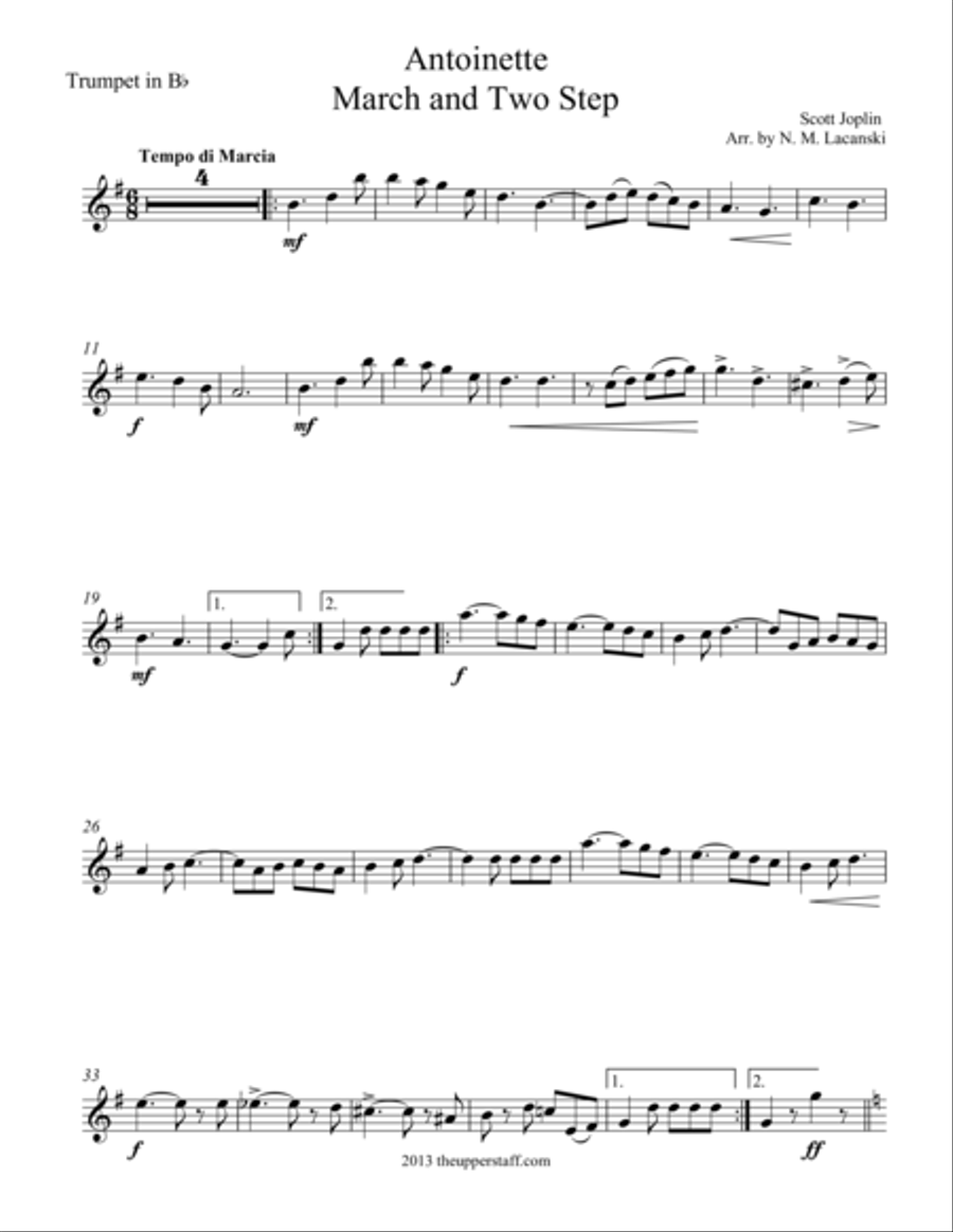 Antoinette B-Flat Trumpet scores gallery preview page 1