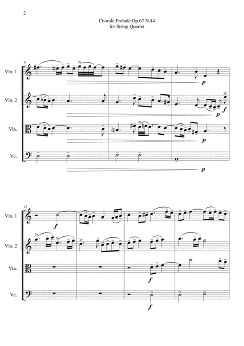 Chorale Prelude Op.67 N.44 for String Quartet image number null
