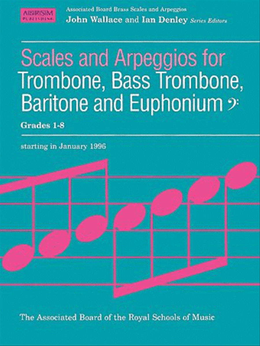 Scales and Arpeggios for Trombone, Bass Trombone, Baritone and Euphonium, Bass Clef, Grades 1-8 Baritone Horn BC scores gallery preview page 1