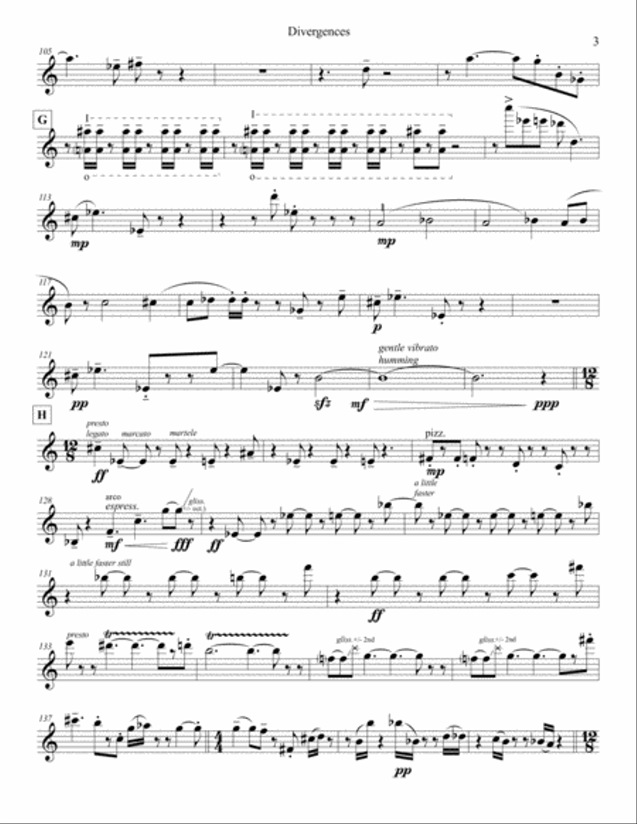 Divergences Violin 2 Divergences Violin 2 Chamber Orchestra scores gallery preview page 3