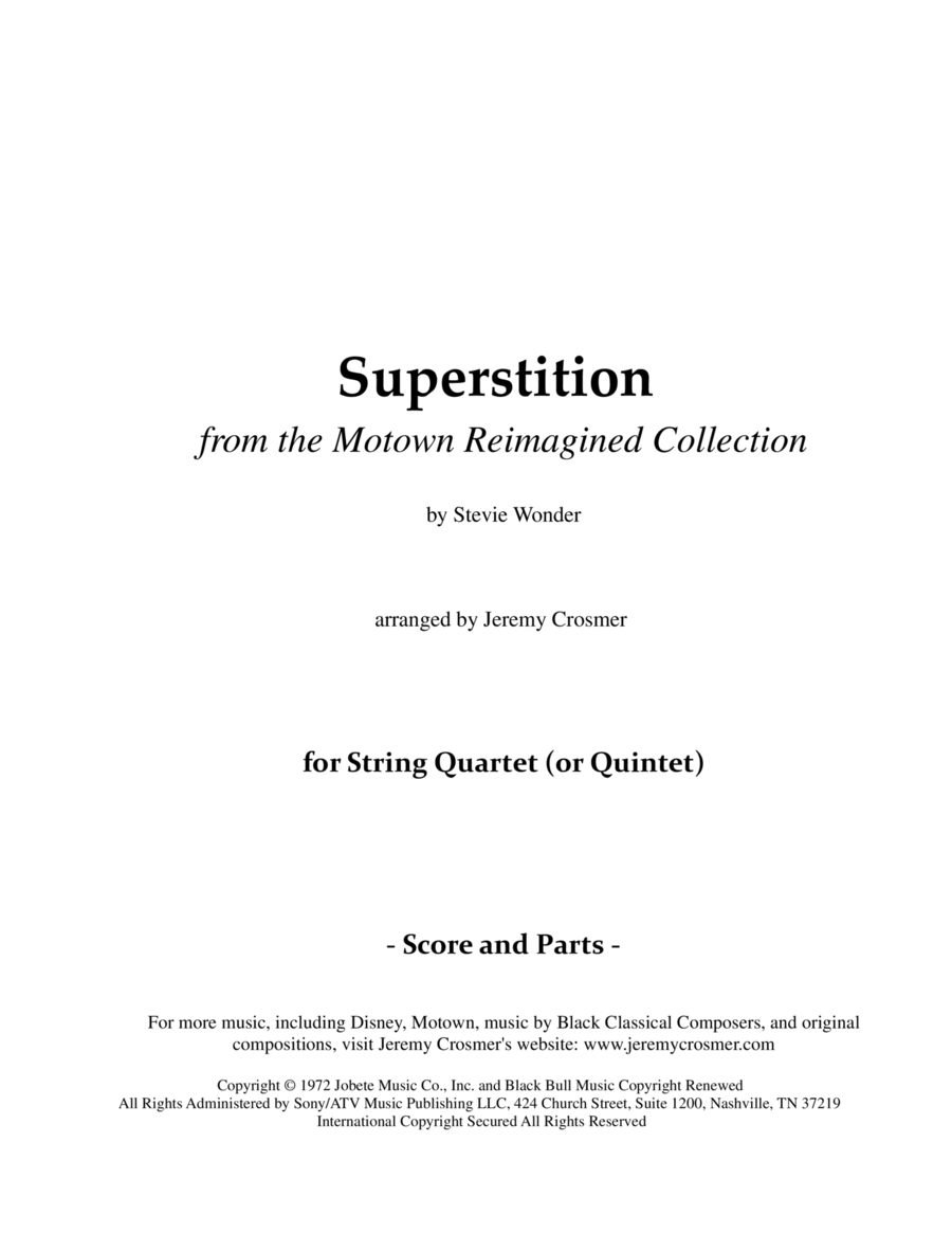 Superstition String Quartet scores gallery preview page 1