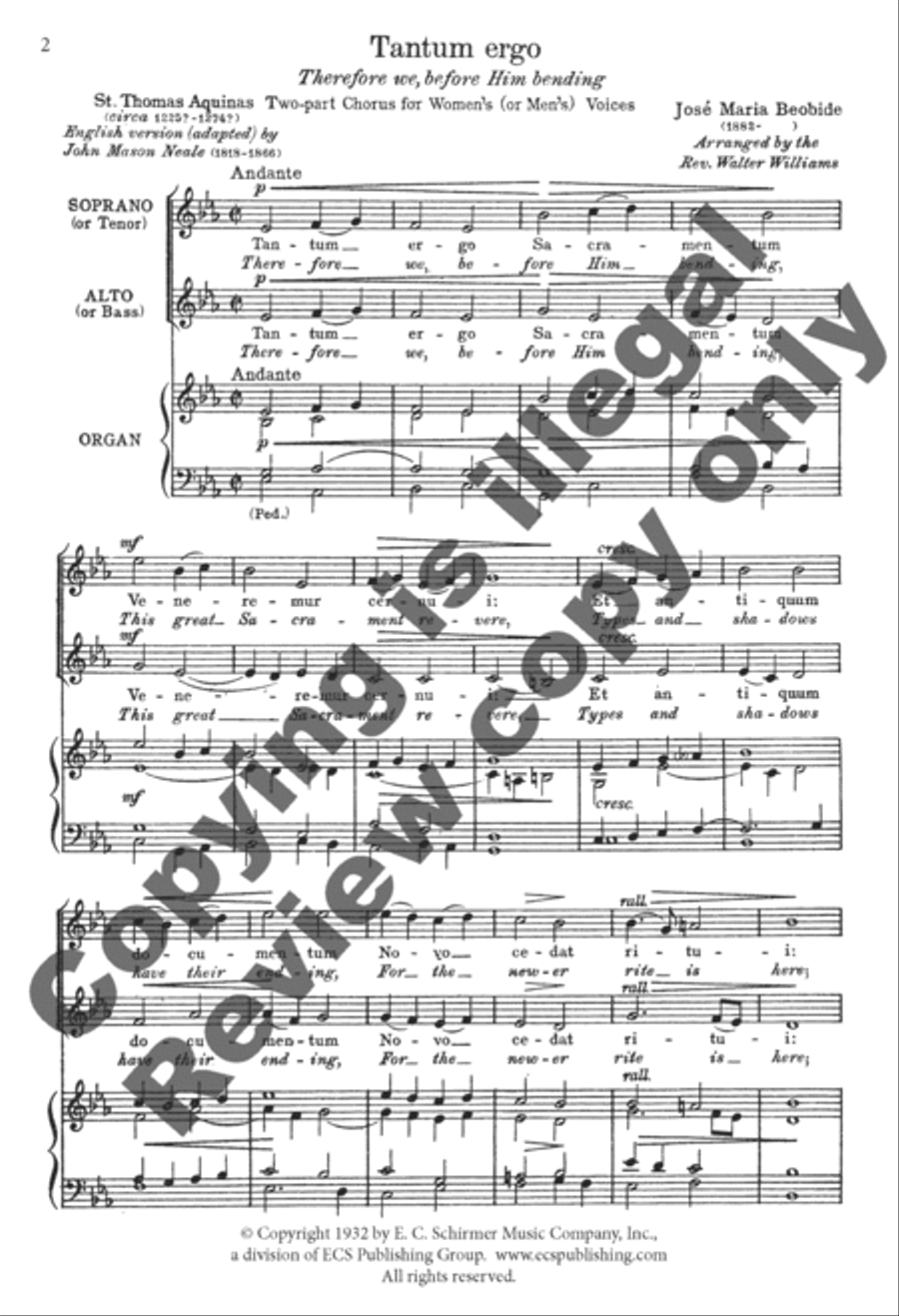 Tantum ergo (Therefore We, Before Him Bending) TB scores gallery preview page 5