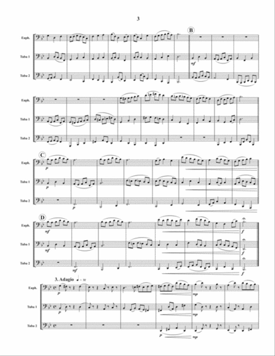 10 Trios for Euphonium and Two Tubas Brass Trio scores gallery preview page 4