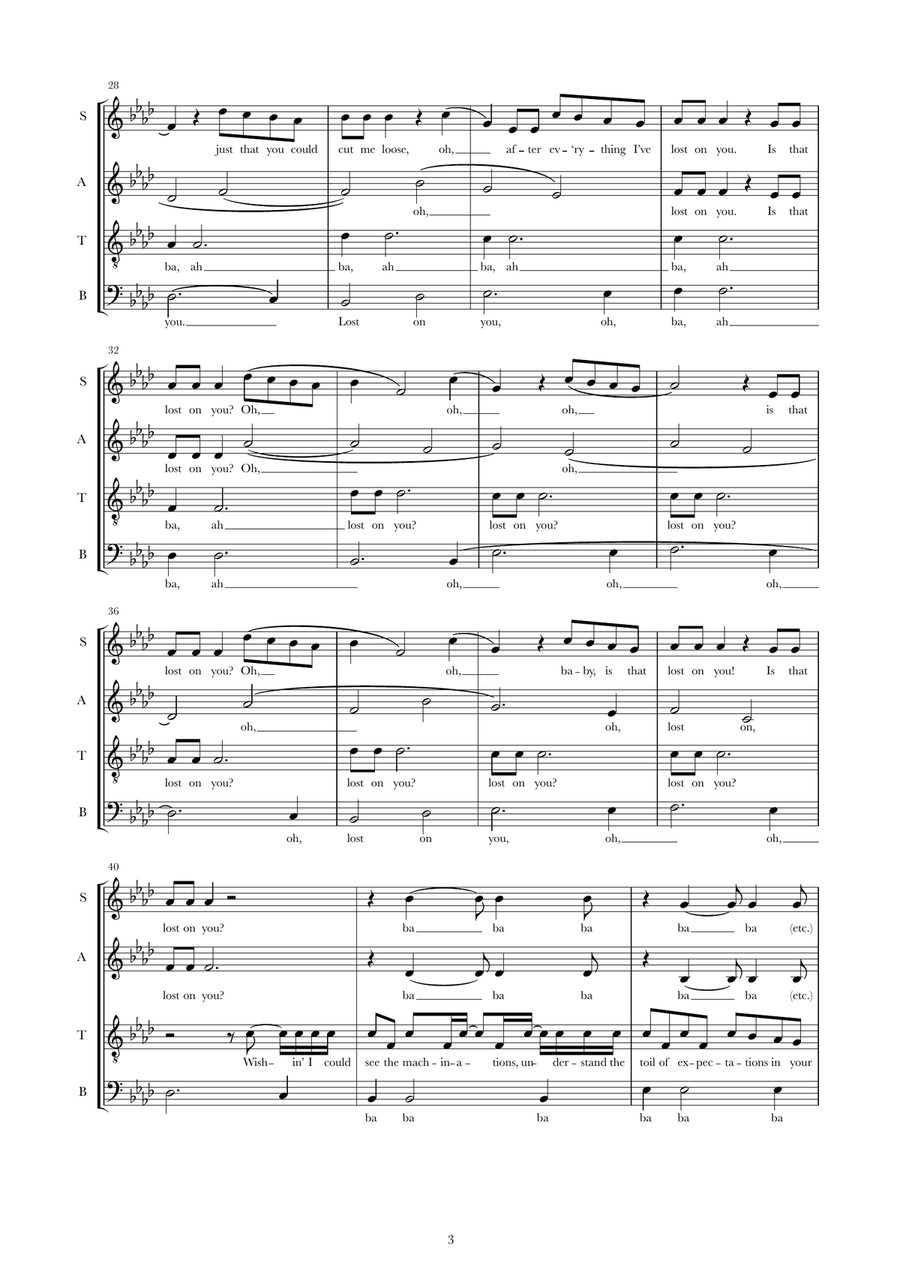 Lost On You 4-Part scores gallery preview page 3
