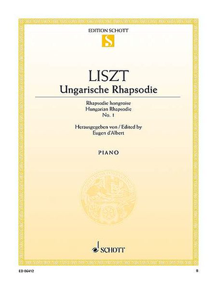 Book cover for Hungarian Rhapsody No.1 in E Major