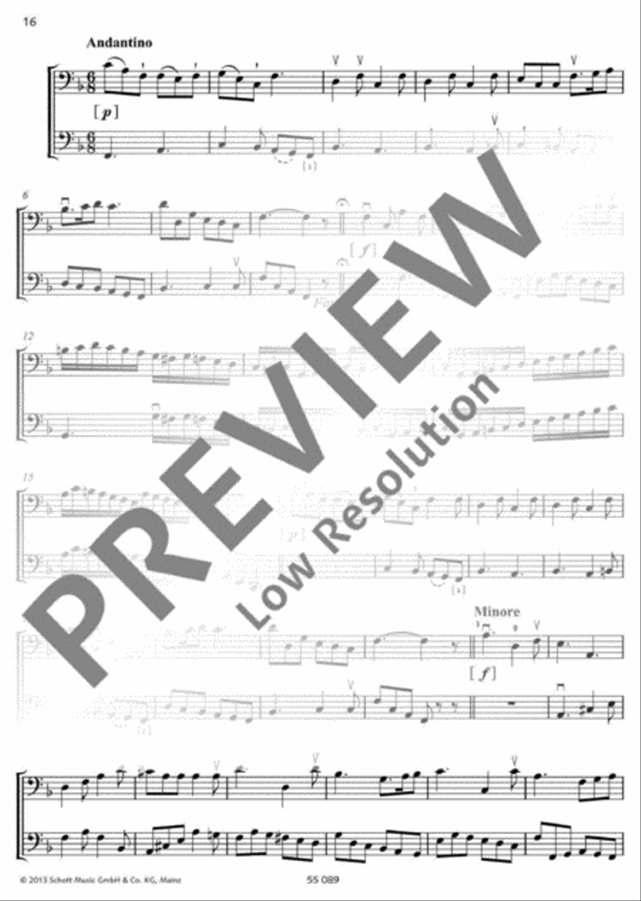 12 Progressive Duets Cello scores gallery preview page 17