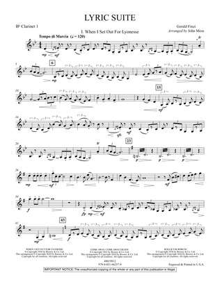 Lyric Suite - Bb Clarinet 1