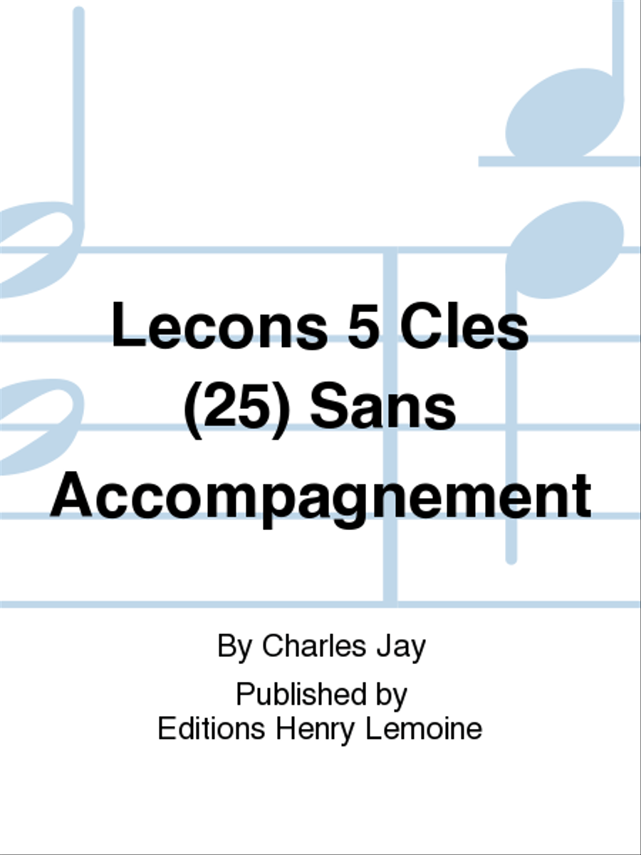 Lecons 5 Cles (25) Sans Accompagnement Score scores gallery preview page 1
