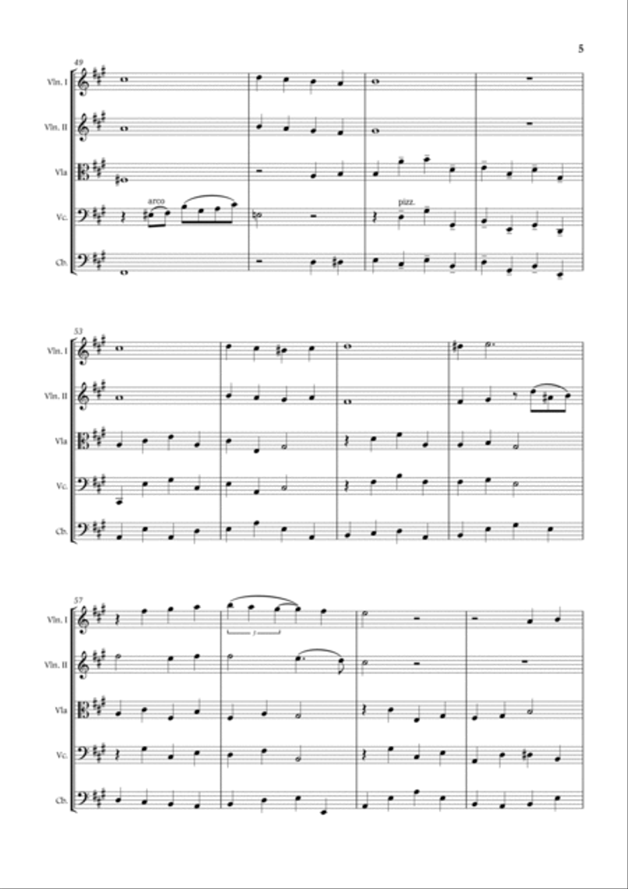 White Christmas String Quintet scores gallery preview page 5