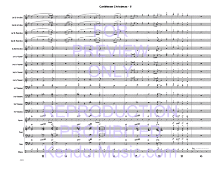 Caribbean Christmas Jazz Ensemble scores gallery preview page 6