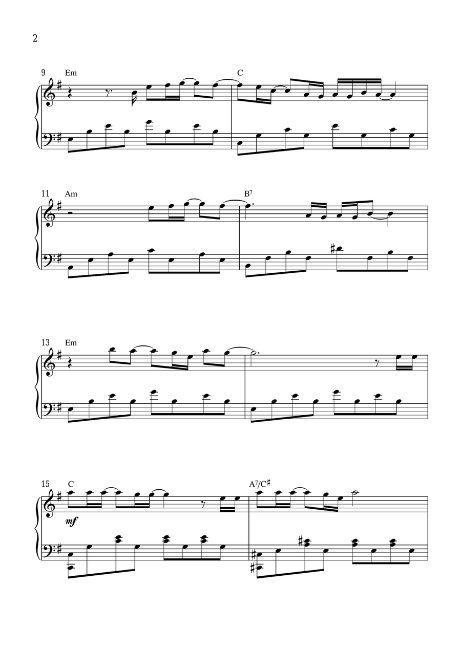 Hurt Piano Solo scores gallery preview page 2