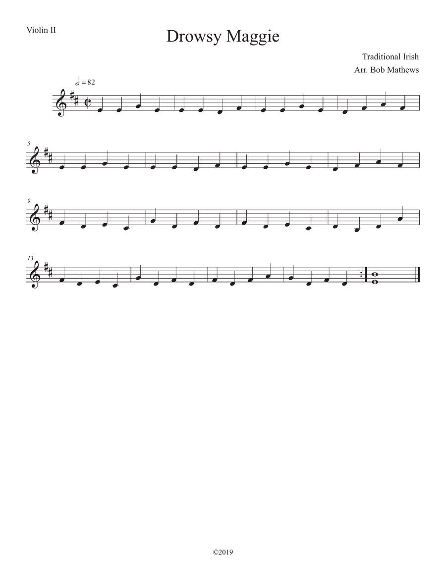 Drowsy Maggie for strings String Quartet scores gallery preview page 6