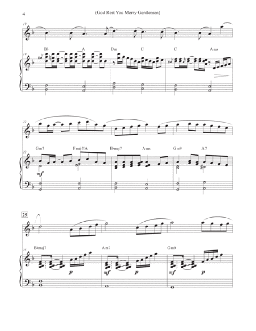 God Rest You Merry Gentlemen - Christmas Flute Flute Solo scores gallery preview page 4