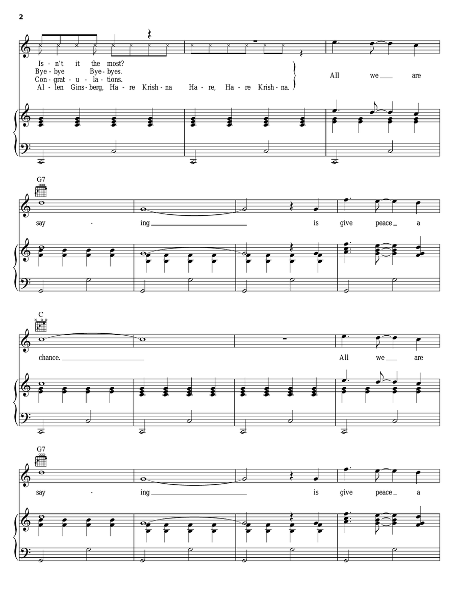 Give Peace A Chance Acoustic Guitar scores gallery preview page 2