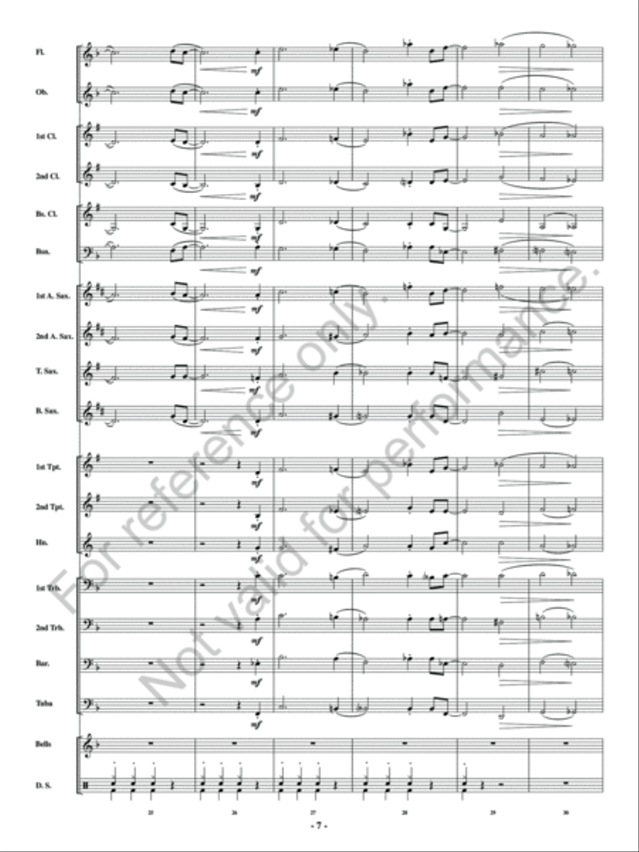 Blues March Concert Band scores gallery preview page 8