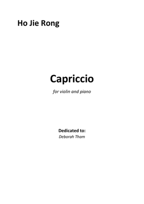 Book cover for Capriccio (for violin and piano)