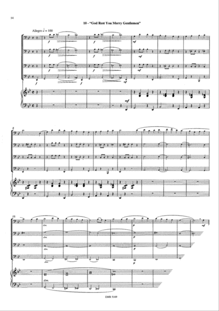 Christmas Carols Christmas Carols Euphonium Quartet scores gallery preview page 12