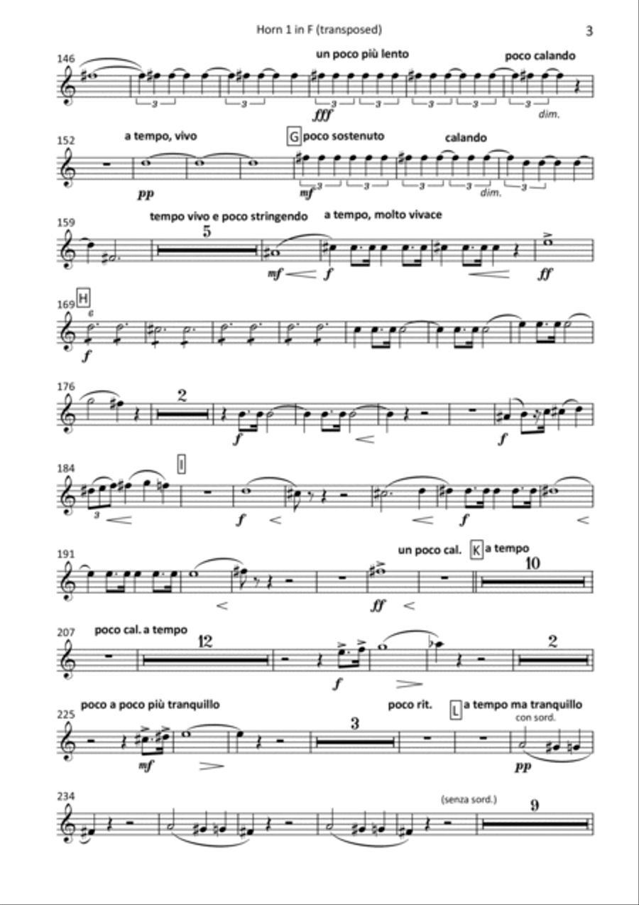 Don Juan - transposed horn parts (1-4) Horn Solo scores gallery preview page 3