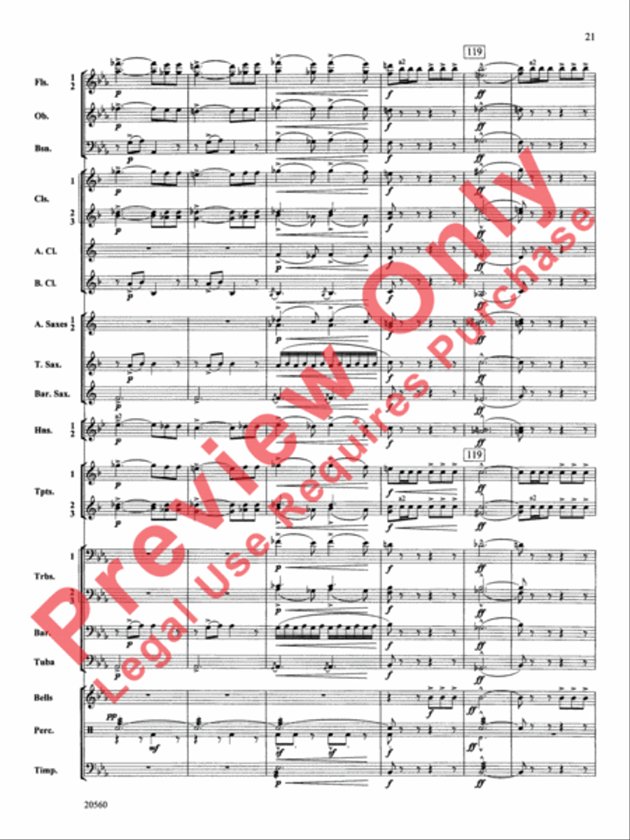 Marche Lorraine Concert Band scores gallery preview page 22