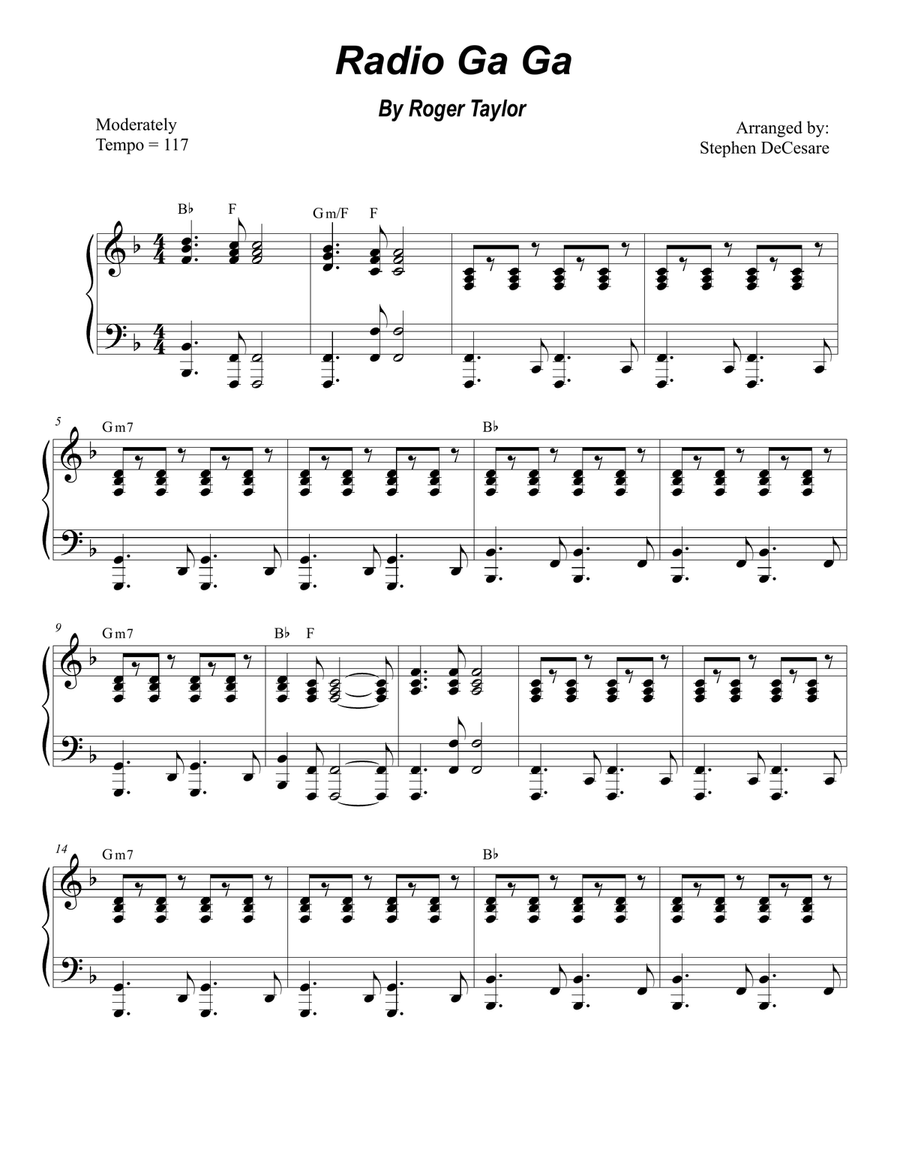 Radio Ga Ga Brass Duet scores gallery preview page 6