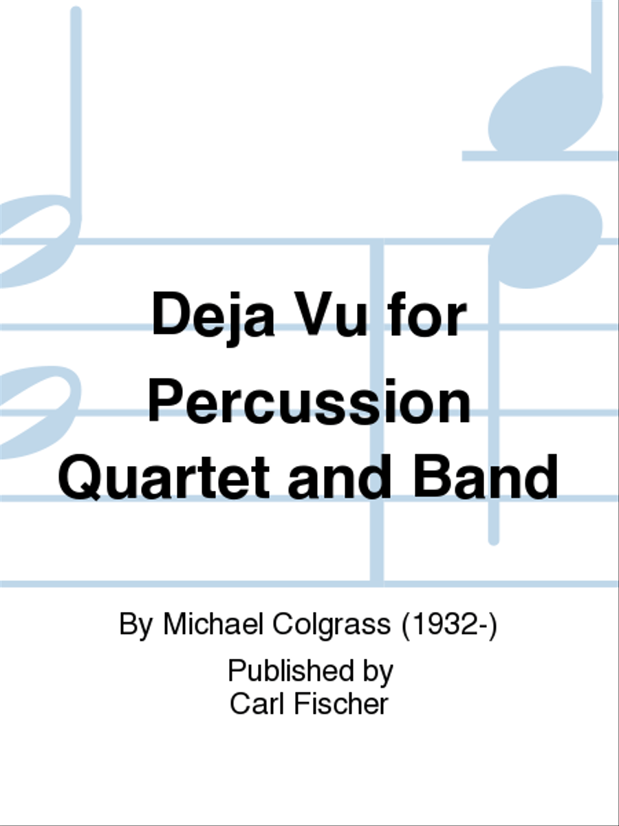 Déjà Vu for Percussion Quartet and Band Flute scores gallery preview page 1