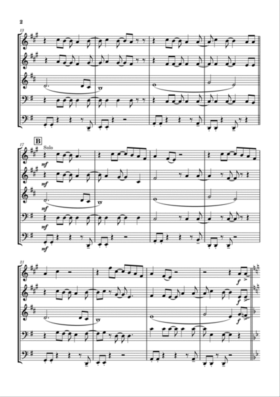 Who Loves You Who Loves You Brass Ensemble scores gallery preview page 2