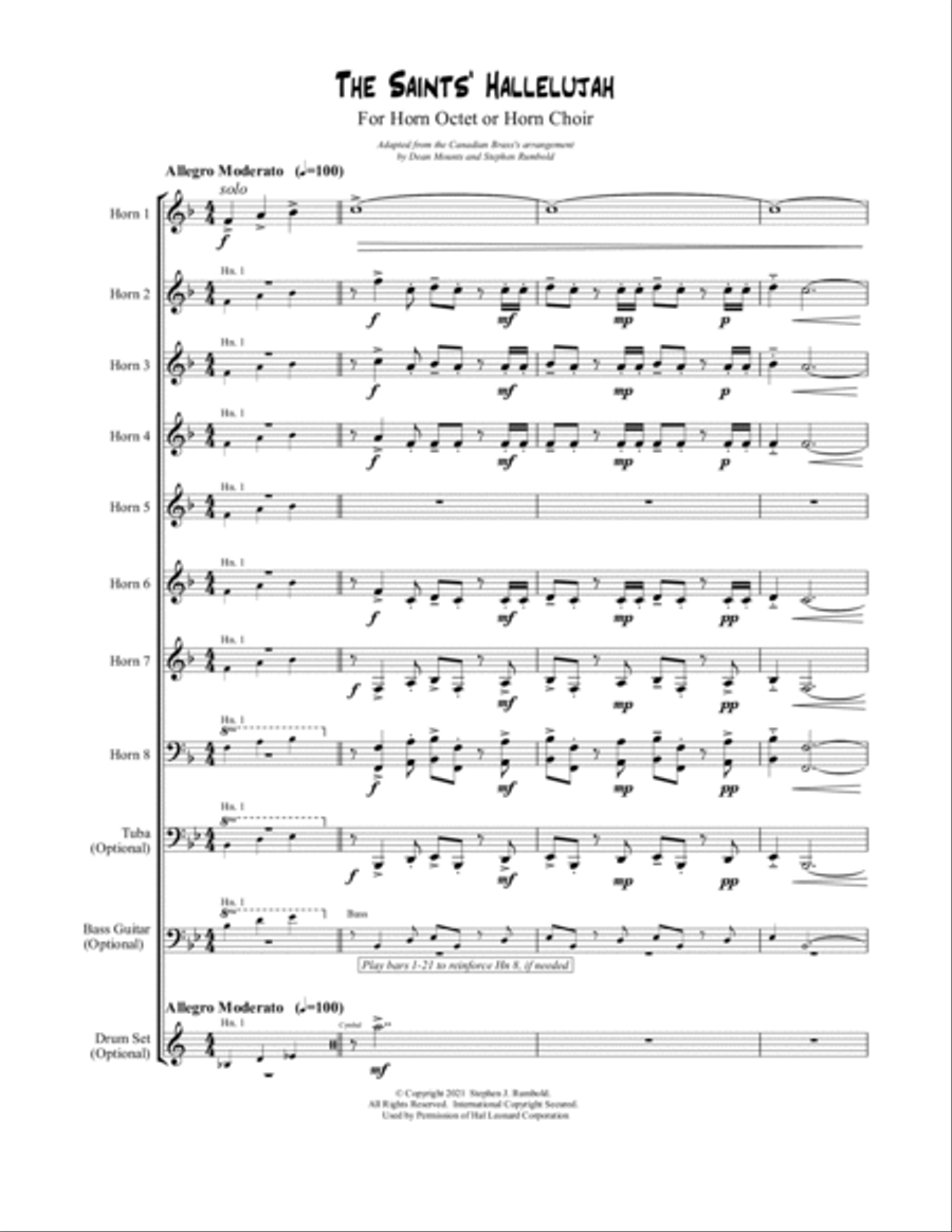 The Saints' Hallelujah Horn scores gallery preview page 2