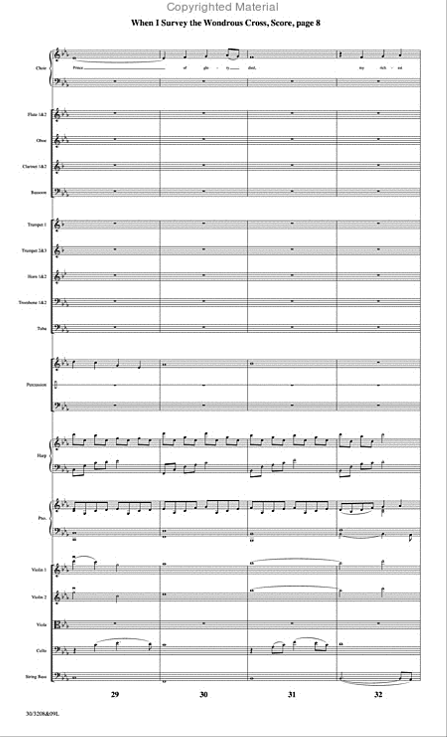 When I Survey the Wondrous Cross - Orchestral Score and Parts Choir scores gallery preview page 9