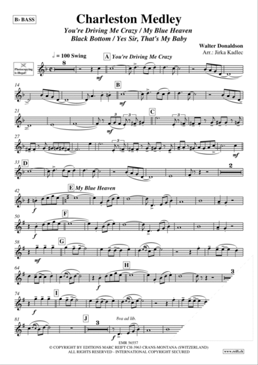 Charleston Medley Charleston Medley Voice Solo scores gallery preview page 3