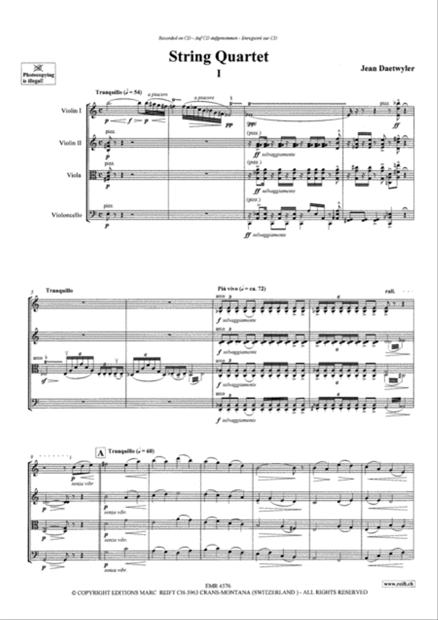 String Quartet String Quartet scores gallery preview page 3