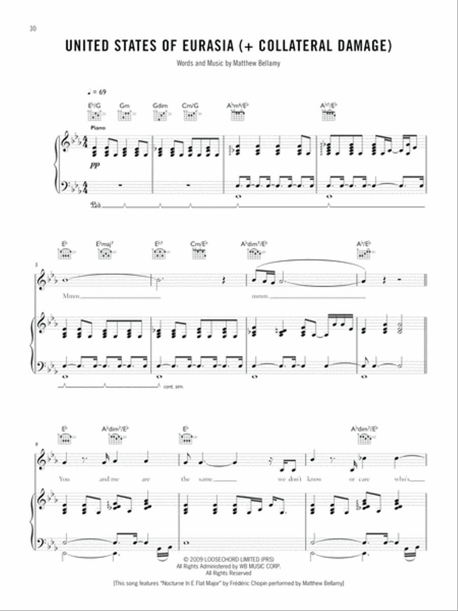 United States of Eurasia (+ Collateral Damage) Guitar Tablature scores gallery preview page 1