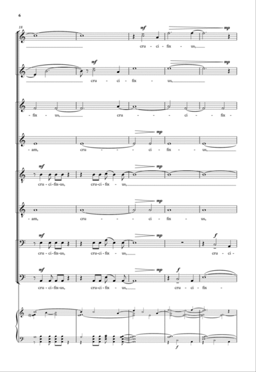 Crucifixus Re-imagined SSAATTBB scores gallery preview page 5