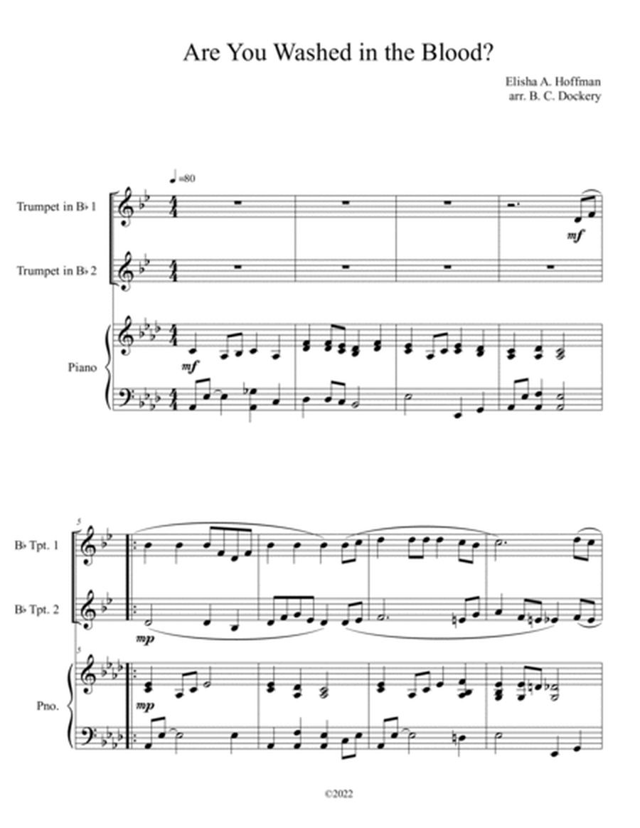 10 Easter Duets for 2 Trumpets and Piano - Volume 2 image number null