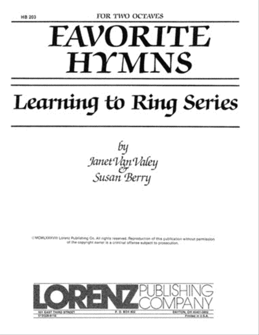 Learning to Ring Favorite Hymns 2-Octaves scores gallery preview page 1