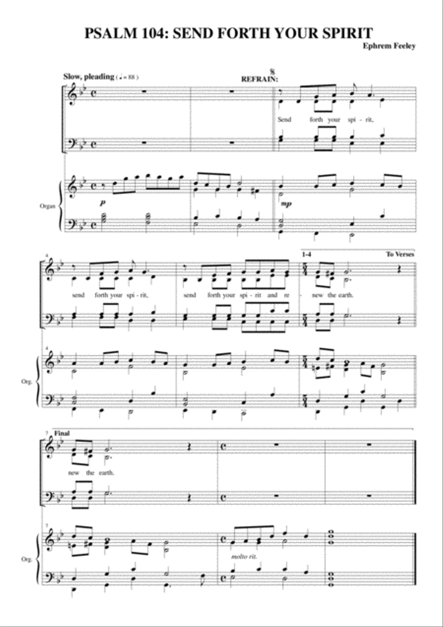 Psalm 104: Send Forth Your Spirit 4-Part scores gallery preview page 2