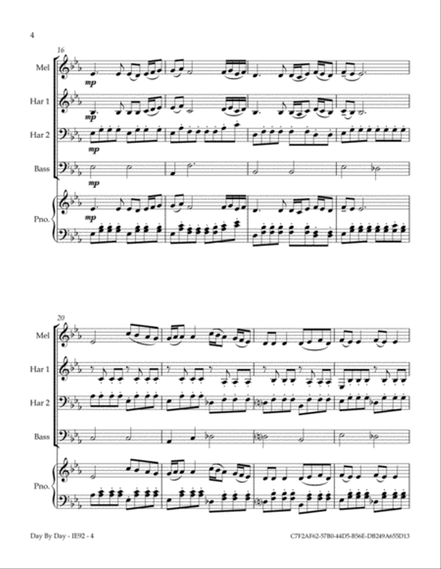 Day By Day Small Ensemble scores gallery preview page 5