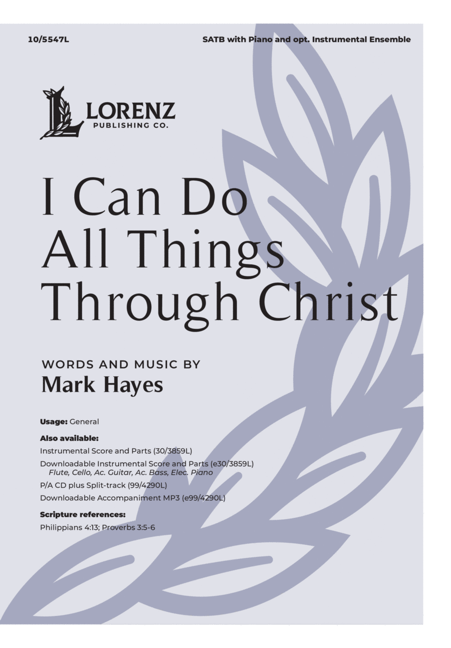 I Can Do All Things Through Christ 4-Part scores gallery preview page 1