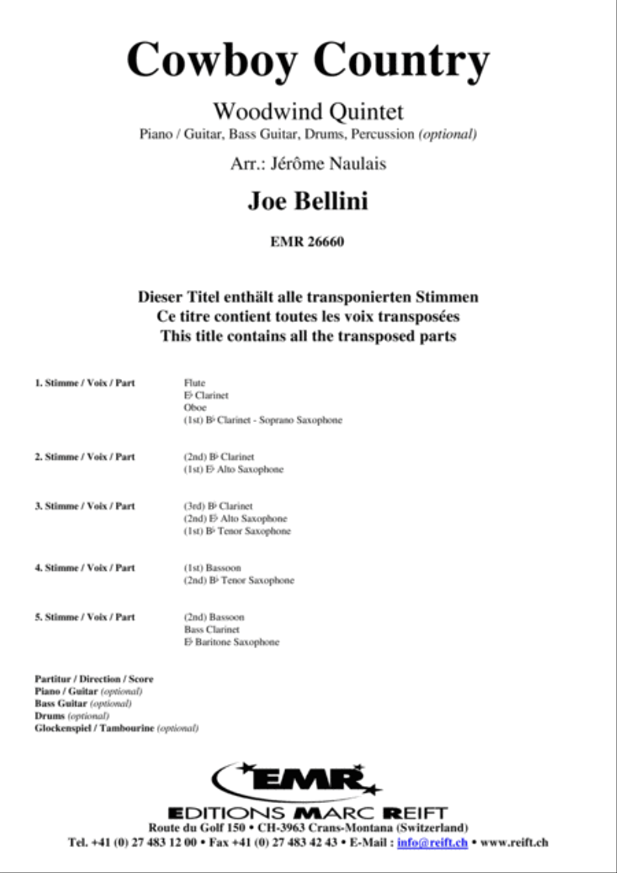 Cowboy Country Woodwind Quintet scores gallery preview page 2